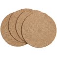 thumbnail image 1 of Round Placemats Set of 4 Heat Resistant Cotton Rope Braided 12 inch Place Mats for Dining Table Thick Fabric Absorbent Table Mats Trivet (Light Gray, 12 Inch), 1 of 8