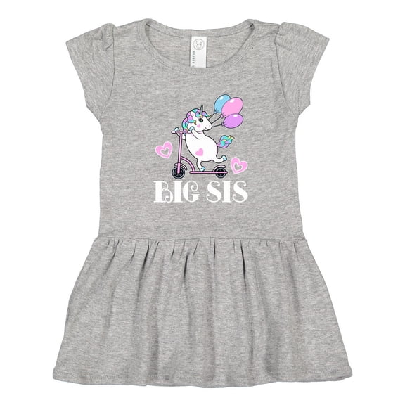 Inktastic Big Sis Unicorn Sister Announcement Girls Toddler Dress