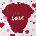 thumbnail image 1 of Meichang T-Shirt de la Saint-Valentin pour Femmes, Mignon T-Shirt à Imprimé Cœur, Manches Courtes, Col Rond, Hauts Mignons, Coupe Ample, T-Shirts de Fête, Saint-Valentin, 1 of 6
