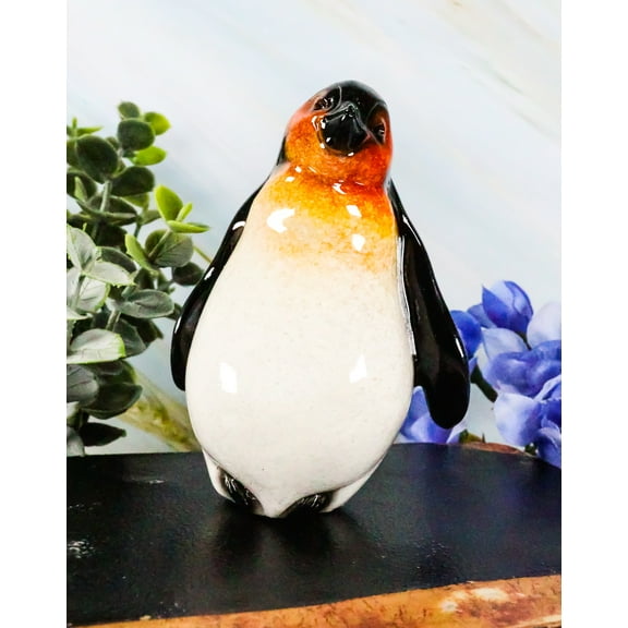 Ebros Antarctica Ice Habitat Cute Emperor Penguin Chick Dancing Mini Figurine