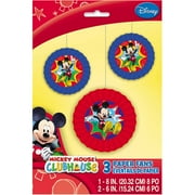 Mickey Mouse Paper Fan Decorations (3 Count)