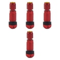 thumbnail image 3 of koolsoo 4 Pcs Tige de Valve de Pneu à Boulon Accessoires Auto Anti-Éclaboussures de Pneu Rouge, 3 of 9