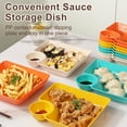 thumbnail image 4 of Dumpling Plate with Dipping Saucer Dish Non-slip Stackable for Snacks Desserts Sushi Tray, 4 of 10