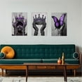 thumbnail image 4 of Hieng African American Canvas Wall Art Pieces Blue Fashion Black Art Print Black Woman Pictures with Crown African Queen Painting Home Decor Unframed, 4 of 6
