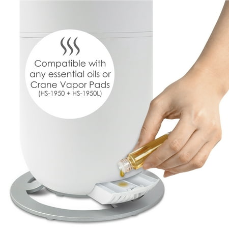 CRANE - 2 Gal. Tower Ultrasonic Cool Mist Humidifier with Remote - White