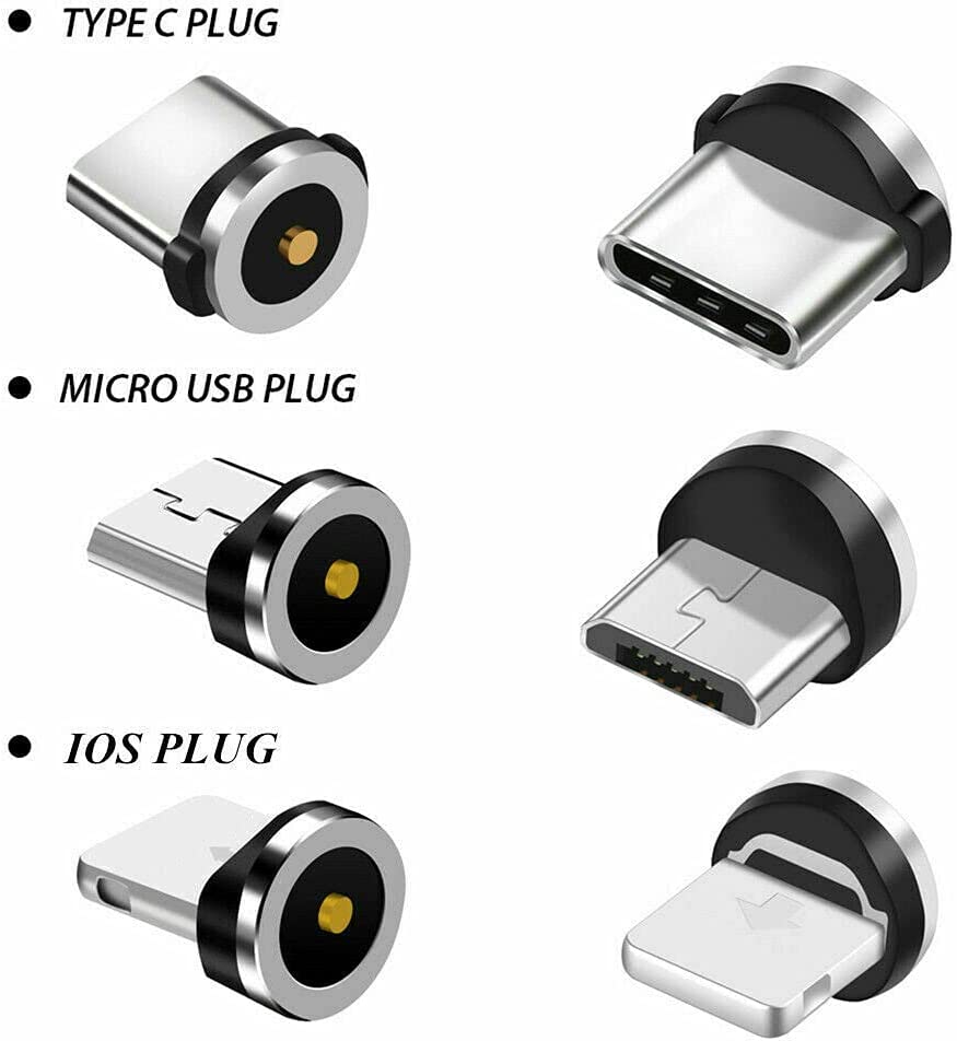 9 Pack Phone Cable Adapter Connector Tips Head Plug Micro USB