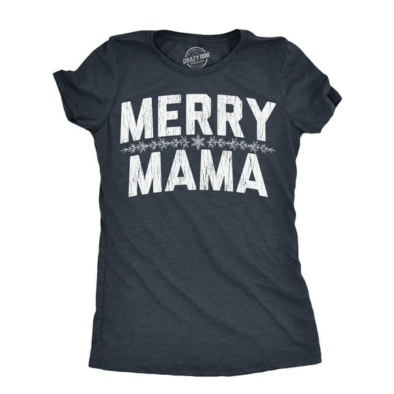 Womens Funny T Shirts Merry Mama Sarcastic Xmas Lovers Mom Graphic Tee for Ladies Womens Graphic Tees