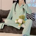 thumbnail image 1 of Conjunto de pijama fino de dibujos animados Sanrio Hellokitty, cárdigan de manga larga, pantalones de estilo japonés Kawaii, ropa de estar por casa, primavera y otoño, 1 of 1
