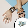 thumbnail image 3 of Qarigey 100 piezas de cuentas planas redondas con agujeros para manualidades brillantes, cuentas espaciadoras, suministro de joyería suave, Ropa, zapatos y accesorios Miscelánea Tipo6, 3 of 6