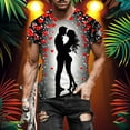 thumbnail image 1 of Ceisia Men Casual Round Neck Printing Pullover Fitness Gift Sports Short Sleeve T-Shirt - Valentine's Day Casual Tops, 1 of 5
