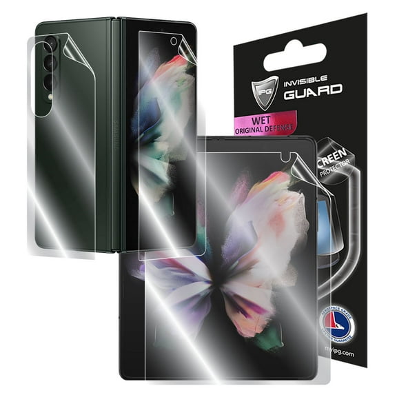 IPG For Samsung Galaxy Z FOLD 3 FULL BODY (Internal - External Screen) Protector Invisible Touch Screen Sensitive Smooth / Self-Healing / Bubble -Free Screen & Back (Z Fold 3)