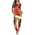 thumbnail image 1 of Pijama holgado de manga larga para mujer, conjunto de ropa de dormir con estampado a pedido, Jersey versátil, Otoño e Invierno, 1 of 4