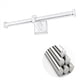 thumbnail image 4 of 3X Soporte de Rollo de Papel Higiénico de Acero Inoxidable Soporte de Papel Higiénico de Anillo Doble Estante de Papel Higiénico de Baño Montado En la Pared Plata, 4 of 5