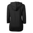 thumbnail image 3 of Women's Cutter & Buck Black Vanderbilt Commodores Vault DryTec Virtue Eco Pique Recycled 3/4-Sleeve Half-Zip Pullover, 3 of 3