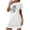 White, variant on Tnhcen Inclusive Plus Size Sleep Dress Cute Print Short Sleeve Round Neck Breathable Polyester Spandex S-2XL for All Body Types