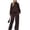 Brown, variant on Stralyhd Long Sleeve Hoodie Set Women Oversized Hooded Polka Dots Tracksuits 2026 Fall Comfy Outwear Clothes Sports 2 Piece Jogger Set Navy 3XL