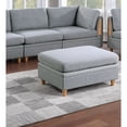 thumbnail image 3 of Miekor Furniture Living Room Furniture 7pc Modular Sofa Set Light Grey Dorris Fabric Couch 4x Corner Wedges 2x Armless Chair And 1x Ottoman W5U474, 3 of 9