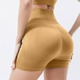 thumbnail image 4 of AXXD Khaki Workout Shorts Womens Plus Size Summer High Waisted Elastic Seamless Yoga Shorts Quick Drying Training Slim Sports Pants Mother's Day, 4 of 5