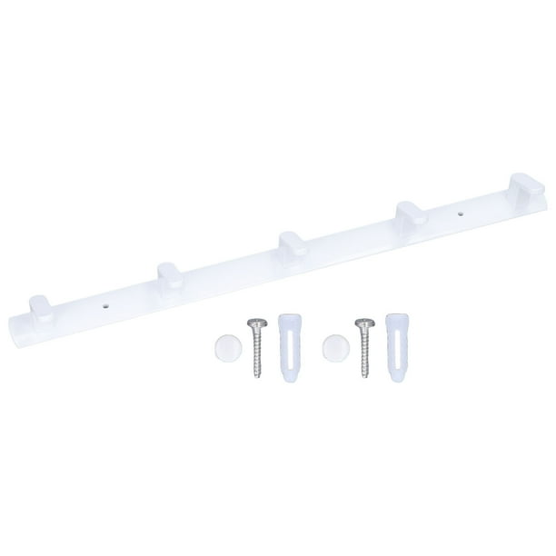Perchero de pared blanco moderno Sincero con 5 ganchos elegantes para baño y sala de estar