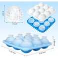 thumbnail image 2 of 2.2" Large Golf Ice Cube Ball Silicone Molds with Lid, 9-Cavity 3D Golf Gifts Ball Ice Maker Mold for Whiskey and Cocktails, 2 of 2