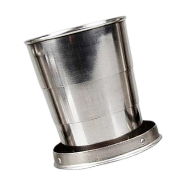 Food Grade Untarnished Collapsing Travel Cup Outdoor Water Cup For Hiking Outdoor Meal Heat Resistant Pocket Sized Easy Carry Multicolor