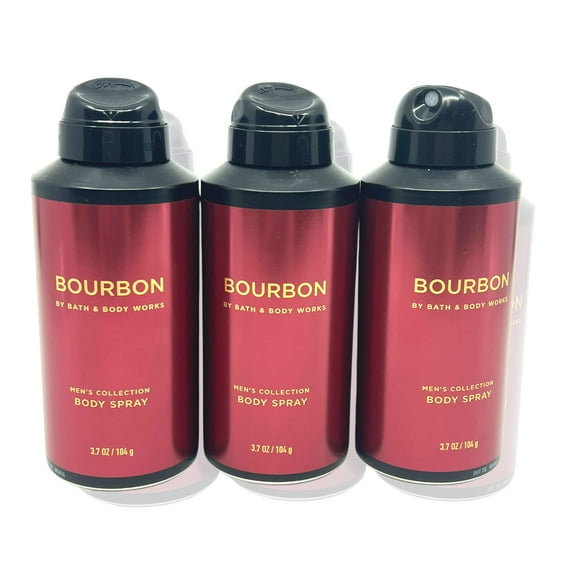 Bath & Body Works Vaporisateur Corporel Bourbon 3.7oz - Lot de 3 - Collection pour Hommes