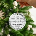 thumbnail image 5 of Personalized Our First Christmas Engaged Ceramic Ornament, Customized Date Name Mr & Mrs Just Engaged Gift, 1st Xmas Ornament, Engagement Anniversary 2025, 5 of 6