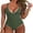 Army Green, variant on Women One Piece Swimsuits Tummy Control Slimming Bathing Suit Push Up V Neck Swimwear 2026 Beach Vacation Clothes Brown Large