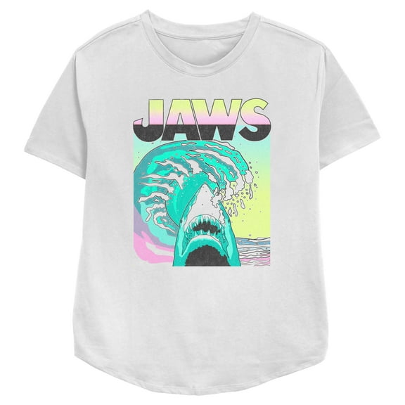 Women's Jaws 80s Colorful Wave  Graphic T-Shirt