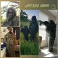 thumbnail image 5 of ABORON 5-in-1 Ghillie Suit, 3D Camouflage Apparel Including Jacket, Pants, Hood, Carry Bag for Unisex Adults/Youth (S/M/L/XL/XXL), 5 of 8