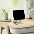 thumbnail image 2 of 360° Swivel Tablet Stand Holder with Adjustable Height, Aluminum Desktop Foldable Mount for Reading, Drawing, Watching Videos Compatible with Tablets (8-13 Inches), 2 of 5