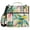 Hand Painted Palm Tree, variant on 3 Ring Zipper Binder with Shoulder Strap Waterproof Trapper Keeper 1.5 Inch D-Ring 500 Sheets Capacity Colorful Marble