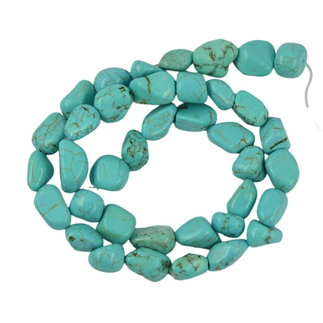 Artifical Azul Turquesa Piedras Preciosas Pers Sueltas 15 Pulgadas Para El Colr Joyería Que Hace Los Resultados Zulema Cuentas sueltas