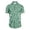 Dark Green, variant on Outdoor Shirt for Men Short Sleeve Linen Blend Plaid Print Button Down Compression Shirt Men,Blue,3XL