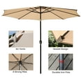 thumbnail image 5 of REDCAMP 10FT Patio Umbrella 8 Ribs Outdoor Table Market Umbrella with Push Button Tilt/Crank, Tan, 5 of 9