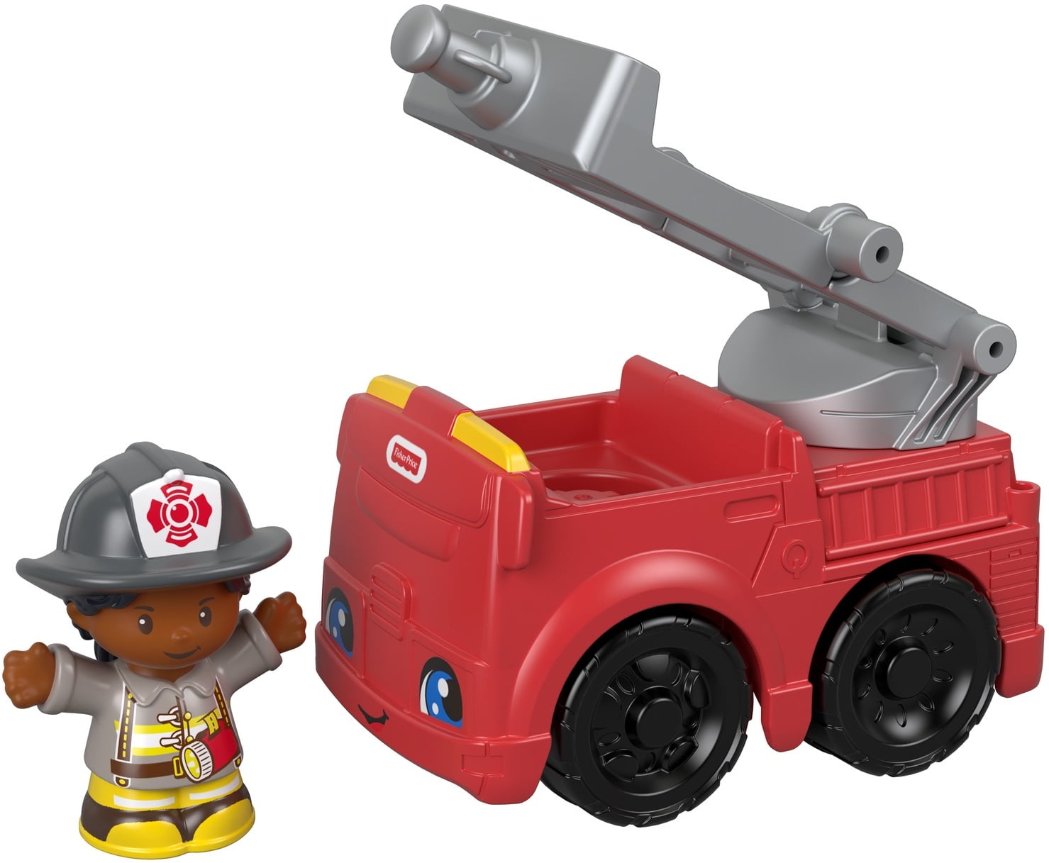 FISHER PRICE Little People Vintage Chunky Little People Red Fire Truck Car 