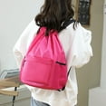 thumbnail image 3 of EQWLJWE Drawstring Backpack Gymbag Waterproof Sports Sackpack with Mesh Pockets Gym Sack for Women Men Lightweight String Bag for Camp Soccer Swim, Pink, 3 of 5