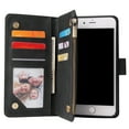 thumbnail image 3 of iPhone 8 Plus Wallet Case, iPhone 7 Plus Case, Dteck Soft Leather Zipper Wallet Case Magnetic Buckle Horizontal Flip Cover with 5 Card Slots/Photo Pocks For Apple iPhone 8 Plus/7 Plus 5.5 inch, Black, 3 of 8