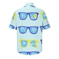 thumbnail image 4 of Njoeus Funny Shirts for Men Novelty Graphic Hawaiian Shirts Short Sleeve Button Up Shirts Summer Holiday Beach Shirt Mens Big & Tall Shirts 2X 3X 4X Summer Savings Light Blue, 4 of 5