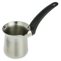 Turkish Coffee Pot, Orbit Stainless Steel 6 fl oz - 2 Cup Ibrik for Espresso, Mocha, Melting Chocolate & Butter - Dishwasher Safe