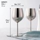 thumbnail image 2 of Elegantes copas de vino de acero inoxidable plateadas - Robustas e irrompibles - 1 pieza, 2 of 5