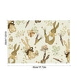 thumbnail image 3 of Mgcok Beautiful Happy Easter Placemats Spring Easter Place Mats Vintage Dining Table Decorations Bunny Chick Easter Holiday Table Mats For Kitchen Dining Decoration, 3 of 6
