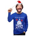 thumbnail image 1 of Tstars Mens Ugly Christmas Sweater Jesus Birthday Christmas Gift Funny Humor Holiday Shirts Xmas Party Christmas Gifts for Him Long Sleeve T Shirt Ugly Xmas Sweater, 1 of 6