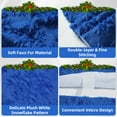 thumbnail image 4 of Sanmadrola Christmas Tree Skirt Blue Plush Skirts Large Christmas Decorations Indoor Xmas Ornaments Holiday Decor for Home Party Holiday Decorations, 48in, 4 of 10