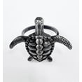 thumbnail image 3 of Fennco Styles Nature's Touch Sea Turtle Metal Napkin Rings, Set of 4 – Pewter Sea Creatures Napkin Holders for Family Dinner, Themed Party, Table Décor, Banquets and Special Occasion, 3 of 5
