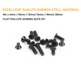 thumbnail image 2 of binifiMux 220 piezas M4 Kit de tuercas de tornillo negras de cabeza plana M4 x 6 mm/ 10 mm/ 12 mm/ 16 mm/ 18 mm/ 20 mm, 2 of 5