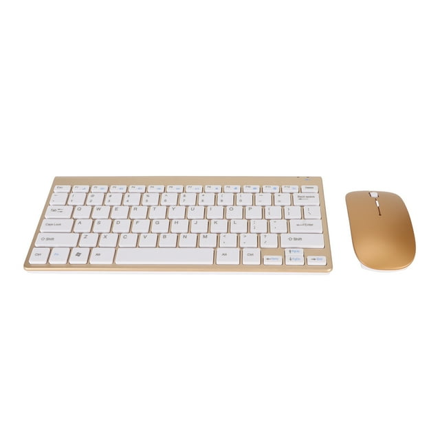 Cordless Keyboard And Mouse Combo, 2.4G Ergonomic Cordless Keyboard And Mouse Set Slim Compact Keyboard Silent Mouse With USB Receiver For , PC, Laptop, Computer, Desktop