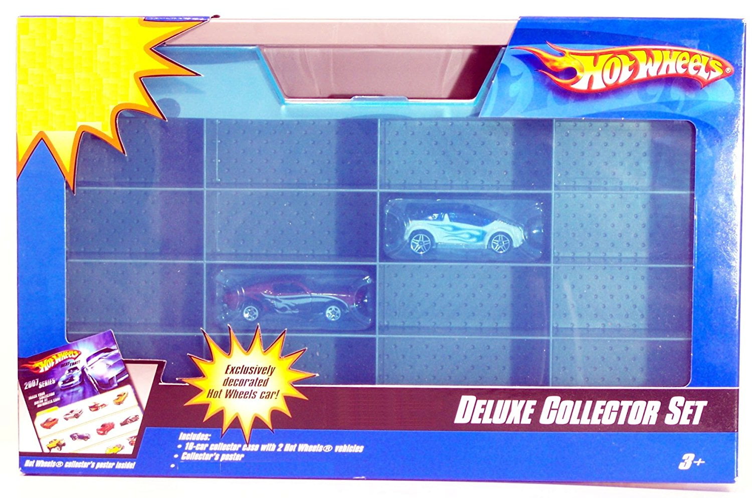 Hot Wheels Deluxe Collector Set Storage Case with 2 Exclusive Cars
