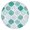 Green and White, variant on Multicolor Abstract Floral and Leaf Pattern Round Fitted Tablecloth with Elastic Edge,Dining Table Cover Waterproof,Outdoor Round Tablecloth for Camping,Dining,Indoor and Outdoor