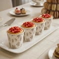 thumbnail image 4 of Panificio 4 oz Round Vintage Floral Paper Tall Baking Cup - Pleated - 3" x 3" x 2 3/4" - 200 count box, 4 of 7